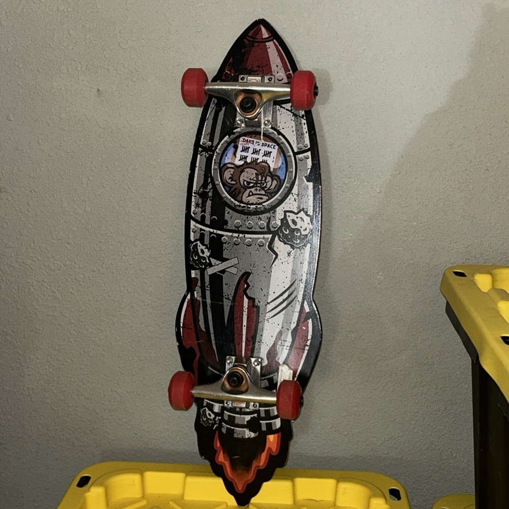 CredHedz Sakar Rocket Skateboard Monkey Astronaut Shaped Deck